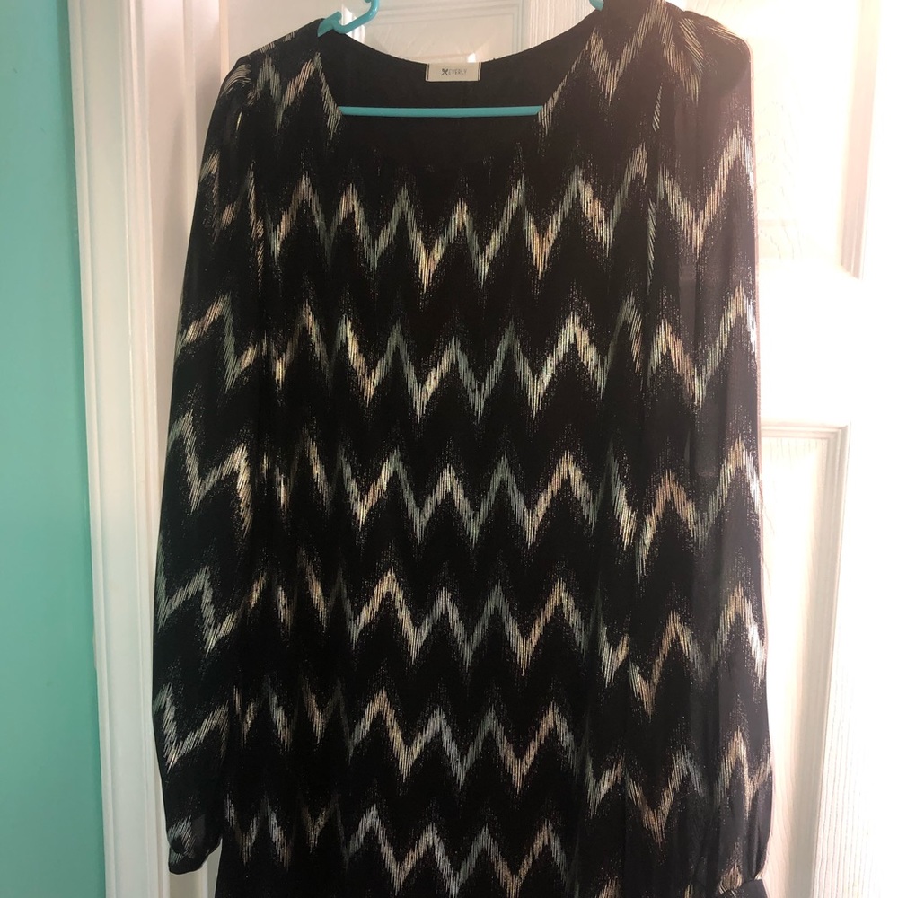 Black and gold dress